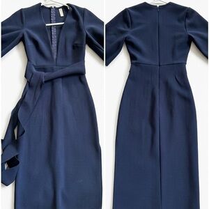 bec + bridge Marche plunge navy blue size 2